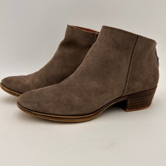 Lucky Brand Suede Leather Grey Bremma Booties Size 5 - Picture 4 of 10